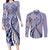 Aloha Vintage Palaka Floral Hawaiian Quilt Couples Matching Long Sleeve Bodycon Dress and Long Sleeve Button Shirt Poni Motif - Polynesian Pride