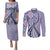 Aloha Vintage Palaka Floral Hawaiian Quilt Couples Matching Puletasi and Long Sleeve Button Shirt Poni Motif - Polynesian Pride