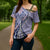 Aloha Vintage Palaka Floral Hawaiian Quilt Cross Shoulder Shirt Poni Motif - Polynesian Pride
