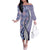 Aloha Vintage Palaka Floral Hawaiian Quilt Family Matching Off The Shoulder Long Sleeve Dress and Hawaiian Shirt Poni Motif - Polynesian Pride