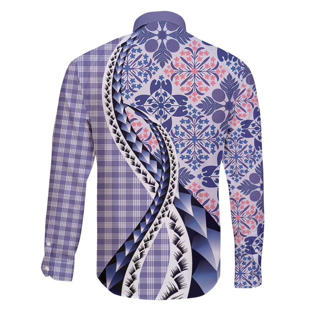 Aloha Vintage Palaka Floral Hawaiian Quilt Family Matching Off Shoulder Short Dress and Hawaiian Shirt Poni Motif - Polynesian Pride