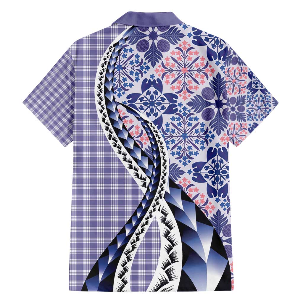 Aloha Vintage Palaka Floral Hawaiian Quilt Family Matching Tank Maxi Dress and Hawaiian Shirt Poni Motif - Polynesian Pride