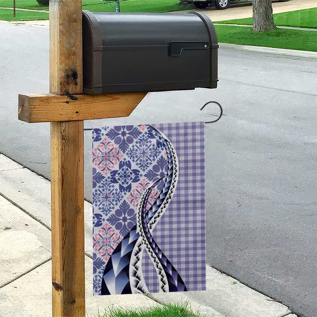 Aloha Vintage Palaka Floral Hawaiian Quilt Garden Flag Poni Motif - Polynesian Pride