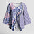 Aloha Vintage Palaka Floral Hawaiian Quilt Kimono Sleeve Blouse Poni Motif - Polynesian Pride