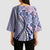 Aloha Vintage Palaka Floral Hawaiian Quilt Kimono Sleeve Blouse Poni Motif - Polynesian Pride