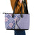Aloha Vintage Palaka Floral Hawaiian Quilt Leather Tote Bag Poni Motif - Polynesian Pride