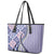Aloha Vintage Palaka Floral Hawaiian Quilt Leather Tote Bag Poni Motif - Polynesian Pride