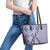 Aloha Vintage Palaka Floral Hawaiian Quilt Leather Tote Bag Poni Motif - Polynesian Pride