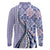 Aloha Vintage Palaka Floral Hawaiian Quilt Long Sleeve Polo Shirt Poni Motif - Polynesian Pride