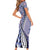 Aloha Vintage Palaka Floral Hawaiian Quilt Short Sleeve Bodycon Dress Poni Motif - Polynesian Pride