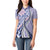 Aloha Vintage Palaka Floral Hawaiian Quilt Women Polo Shirt Poni Motif - Polynesian Pride
