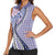 Aloha Vintage Palaka Floral Hawaiian Quilt Women Sleeveless Polo Shirt Poni Motif - Polynesian Pride