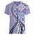 Aloha Vintage Palaka Floral Hawaiian Quilt Women V-Neck T-Shirt Poni Motif - Polynesian Pride