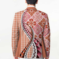 Aloha Vintage Palaka Floral Hawaiian Quilt Blazer Ulaula Motif - Polynesian Pride