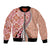Aloha Vintage Palaka Floral Hawaiian Quilt Bomber Jacket Ulaula Motif - Polynesian Pride