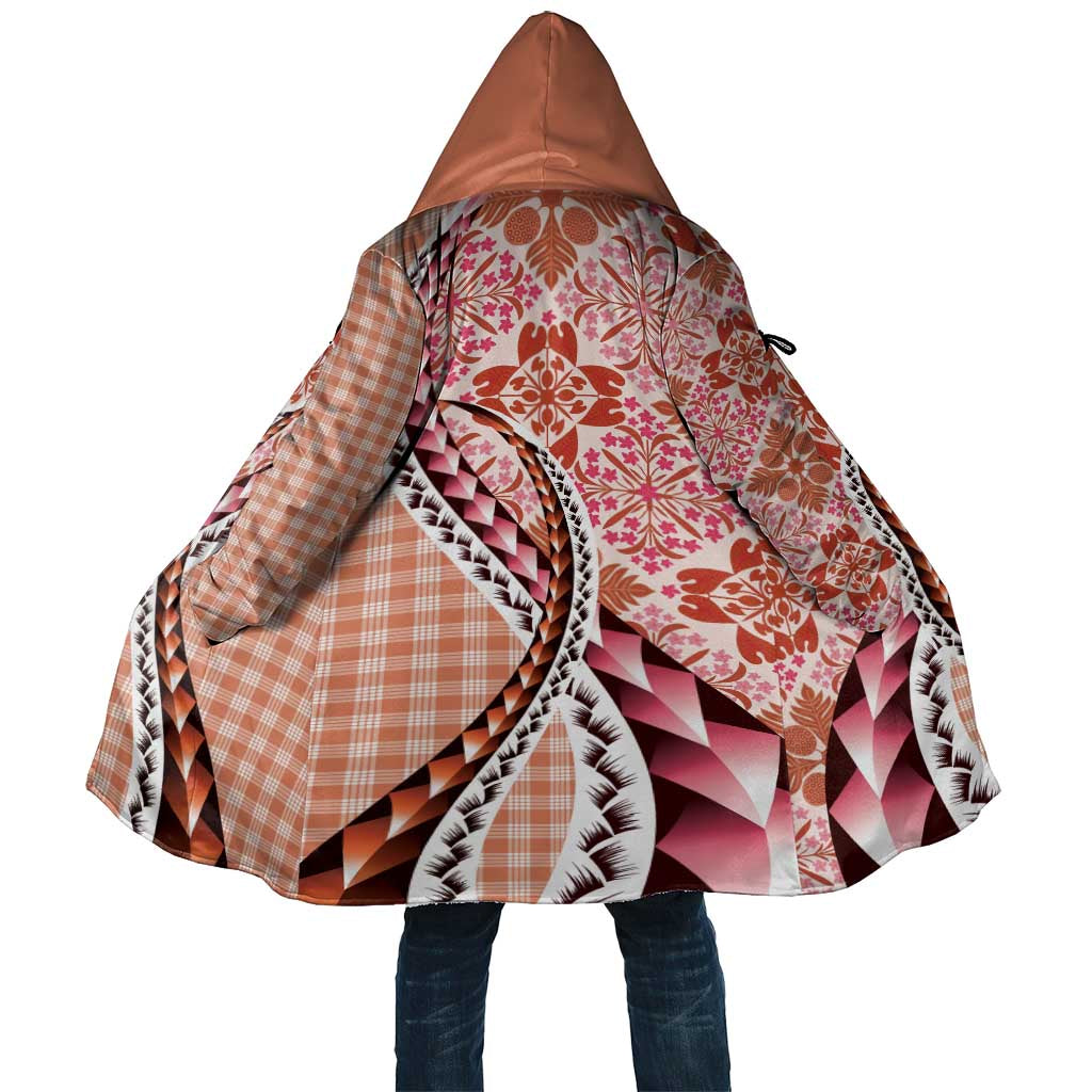 Aloha Vintage Palaka Floral Hawaiian Quilt Cloak Ulaula Motif - Polynesian Pride