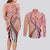 Aloha Vintage Palaka Floral Hawaiian Quilt Couples Matching Long Sleeve Bodycon Dress and Long Sleeve Button Shirt Ulaula Motif - Polynesian Pride