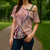 Aloha Vintage Palaka Floral Hawaiian Quilt Cross Shoulder Shirt Ulaula Motif - Polynesian Pride