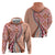 Aloha Vintage Palaka Floral Hawaiian Quilt Hoodie Ulaula Motif - Polynesian Pride
