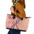 Aloha Vintage Palaka Floral Hawaiian Quilt Leather Tote Bag Ulaula Motif - Polynesian Pride