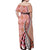 Aloha Vintage Palaka Floral Hawaiian Quilt Off Shoulder Maxi Dress Ulaula Motif - Polynesian Pride