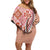Aloha Vintage Palaka Floral Hawaiian Quilt Off Shoulder Short Dress Ulaula Motif - Polynesian Pride