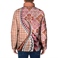Aloha Vintage Palaka Floral Hawaiian Quilt Padded Jacket Ulaula Motif - Polynesian Pride