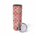 Aloha Vintage Palaka Floral Hawaiian Quilt Skinny Tumbler Ulaula Motif - Polynesian Pride