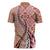 Aloha Vintage Palaka Floral Hawaiian Quilt Zipper Polo Shirt Ulaula Motif - Polynesian Pride