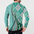 Aloha Vintage Palaka Floral Hawaiian Quilt Button Sweatshirt Polu Motif - Polynesian Pride