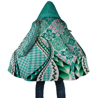 Aloha Vintage Palaka Floral Hawaiian Quilt Cloak Polu Motif - Polynesian Pride