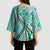 Aloha Vintage Palaka Floral Hawaiian Quilt Kimono Sleeve Blouse Polu Motif - Polynesian Pride