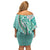 Aloha Vintage Palaka Floral Hawaiian Quilt Off Shoulder Short Dress Polu Motif - Polynesian Pride