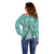Aloha Vintage Palaka Floral Hawaiian Quilt Off Shoulder Sweater Polu Motif - Polynesian Pride