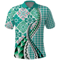 Aloha Vintage Palaka Floral Hawaiian Quilt Polo Shirt Polu Motif - Polynesian Pride