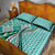 Aloha Vintage Palaka Floral Hawaiian Quilt Quilt Bed Set Polu Motif - Polynesian Pride