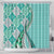 Aloha Vintage Palaka Floral Hawaiian Quilt Shower Curtain Polu Motif - Polynesian Pride