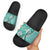 Aloha Vintage Palaka Floral Hawaiian Quilt Slide Sandals Polu Motif - Polynesian Pride