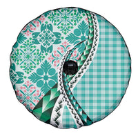 Aloha Vintage Palaka Floral Hawaiian Quilt Spare Tire Cover Polu Motif - Polynesian Pride