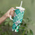 Aloha Vintage Palaka Floral Hawaiian Quilt Tumbler With Handle Polu Motif - Polynesian Pride