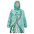 Aloha Vintage Palaka Floral Hawaiian Quilt Wearable Blanket Hoodie Polu Motif - Polynesian Pride
