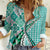 Aloha Vintage Palaka Floral Hawaiian Quilt Women Casual Shirt Polu Motif - Polynesian Pride