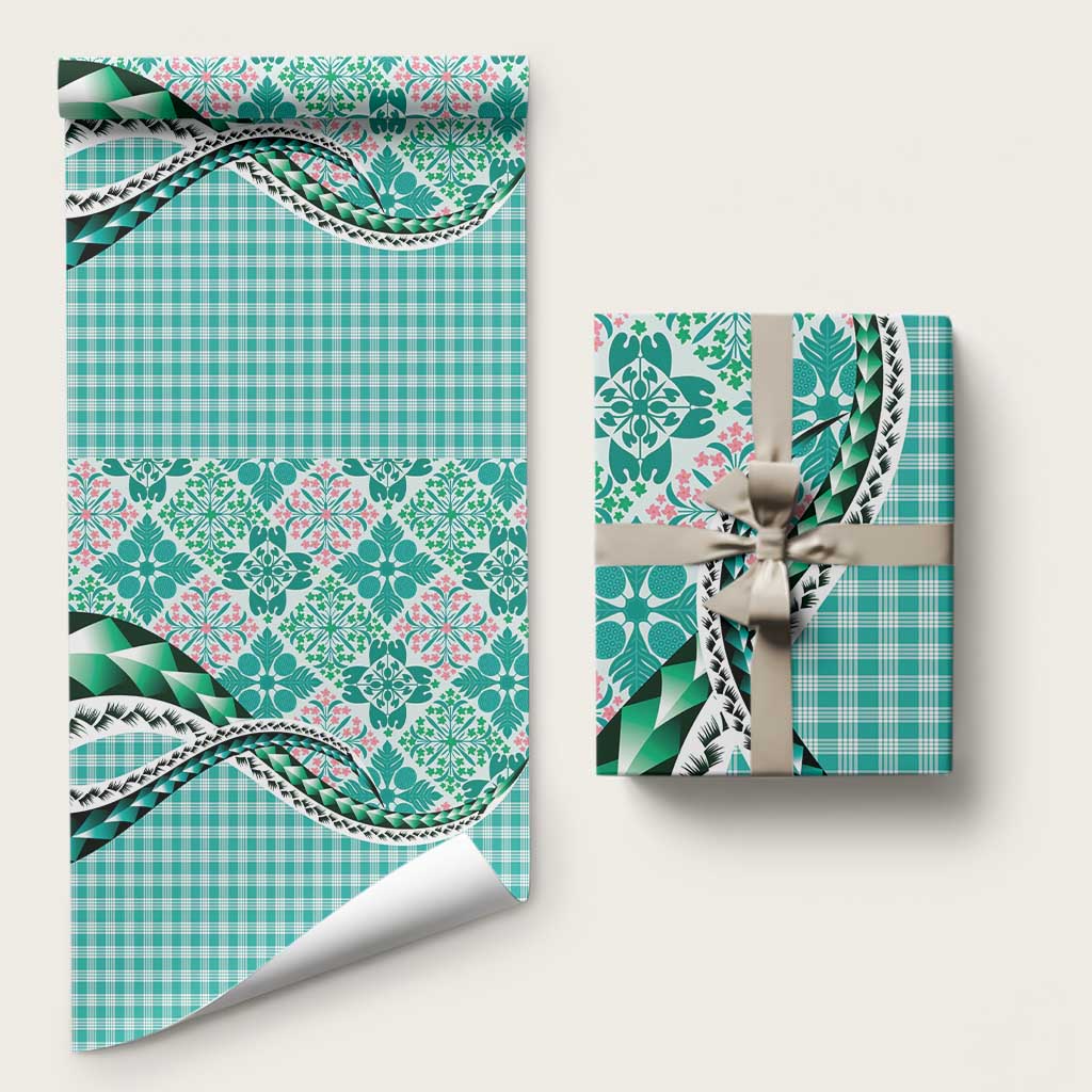 Aloha Vintage Palaka Floral Hawaiian Quilt Wrapping Paper Polu Motif - Polynesian Pride