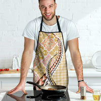 Aloha Vintage Palaka Floral Hawaiian Quilt Apron Melemele Motif - Polynesian Pride