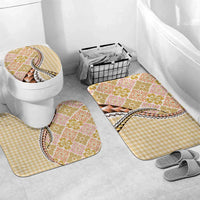 Aloha Vintage Palaka Floral Hawaiian Quilt Bathroom Set Melemele Motif - Polynesian Pride