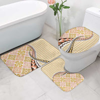 Aloha Vintage Palaka Floral Hawaiian Quilt Bathroom Set Melemele Motif - Polynesian Pride