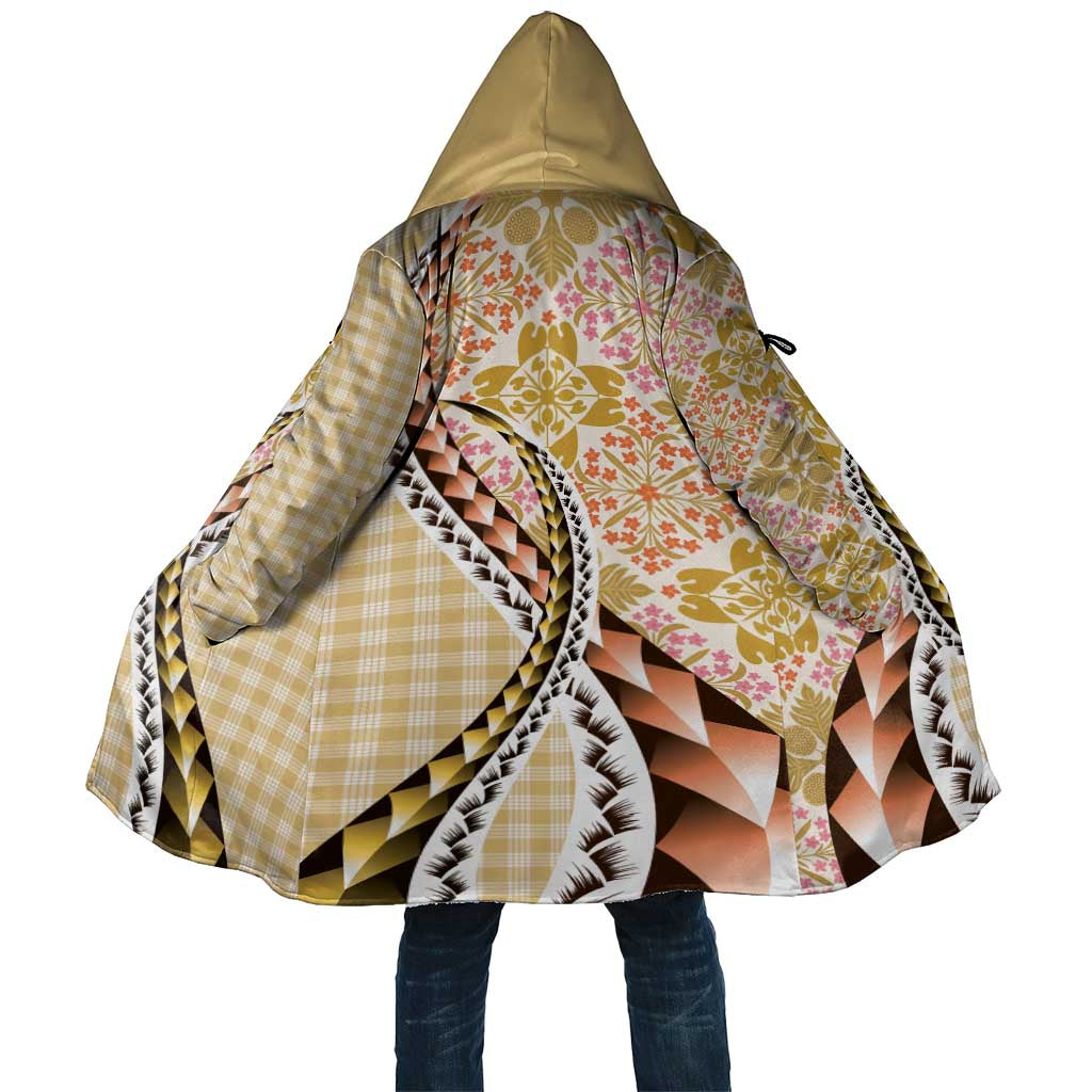 Aloha Vintage Palaka Floral Hawaiian Quilt Cloak Melemele Motif - Polynesian Pride