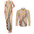 Aloha Vintage Palaka Floral Hawaiian Quilt Couples Matching Tank Maxi Dress and Long Sleeve Button Shirt Melemele Motif - Polynesian Pride