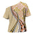 Aloha Vintage Palaka Floral Hawaiian Quilt Cross Shoulder Shirt Melemele Motif - Polynesian Pride
