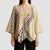 Aloha Vintage Palaka Floral Hawaiian Quilt Kimono Sleeve Blouse Melemele Motif - Polynesian Pride